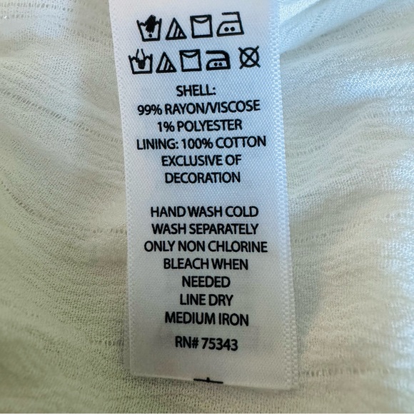 Rachel Zoe embroidered white Boho top - Picture 10 of 14